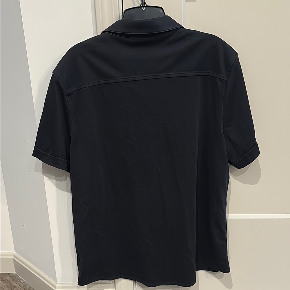 Marc Anthony Short Sleeve Black Casual Button Front Shirt Soft Texture Sz XL - Picture 4 of 4